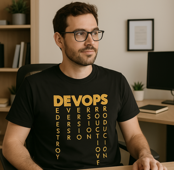 Funny DevOps T-Shirt – The Real Definition of DevOps | Sarcastic Tee for Programmers, Developers & Tech Geeks